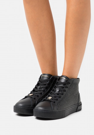 Tommy Hilfiger MONOGRAM High-top trainers black MONOGRAM Высокие кроссовки черный