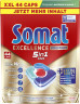 SOMAT Excellence Premium 5in1 Caps XXL, 44 St, Сомат Капсулы для посудомоечной машины 5в1 Premium, глубокая очистка и блеск, 44 шт