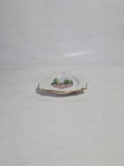 Пепельница винтажная Plankenhammer Floss Bavaria &quot;Пейзаж в Нуддернбергене&quot;, фарфор, 8,5 x 1,5 см,  Германия, 1960-70гг.