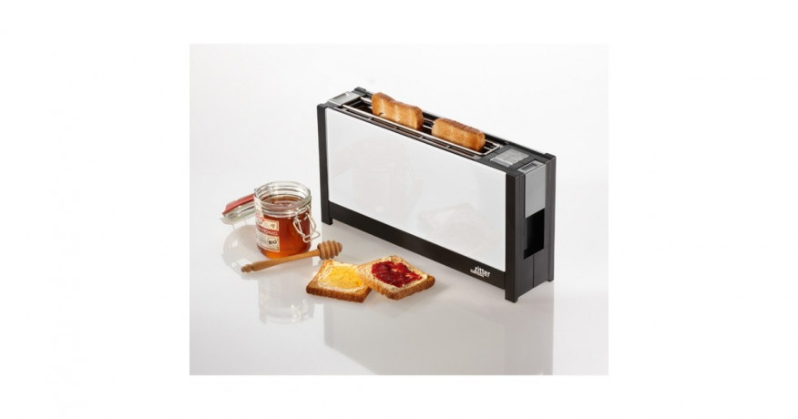 ritter ritter Langschlitz-Toaster volcano 5 weiss/schwarz, 950 Watt, fur 2 Scheiben Toast  weiss/schwarz Тостер Ritter Volcano 5 с длинными слотами, белый/черный, 950 Вт, на 2 ломтика тостов