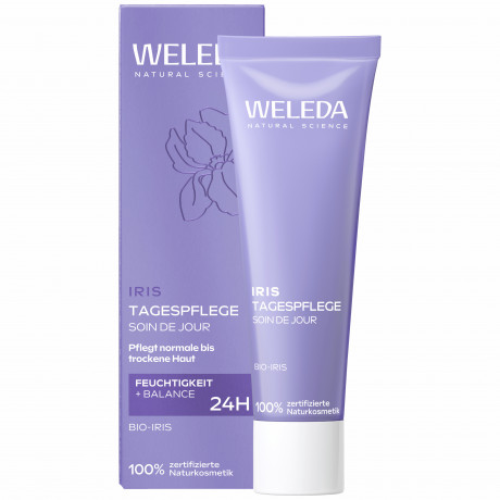 WELEDA Iris Tagespflege Bio-Iris, 30 ml, Питательный дневной крем Iris с органическим ирисом для нормальной и сухой кожи, 30 мл