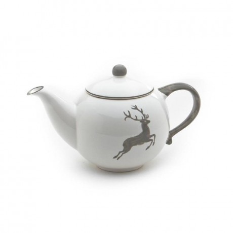 Gmundner Keramik Gmundner Keramik Grauer Hirsch Teekanne glatt 0,5 L / h: 12 cm Керамический чайник Gmundner серый олень гладкий 0,5 л / высота: 12 см