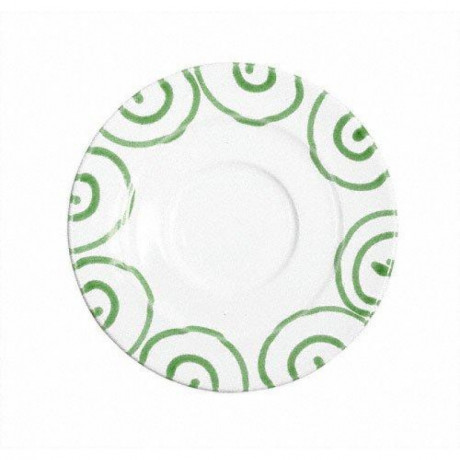 Gmundner Keramik Gmundner Keramik Grungeflammt Kaffee-Untertasse Gourmet d: 16 cm Gmundner Ceramics Кофейное блюдце с зеленым пламенем Gourmet d: 16 см