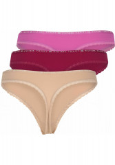 Tommy Hilfiger 3 PACK Thong orchid blue italian wine 3 НАБОР стринги орхидея голубая итальянское вино