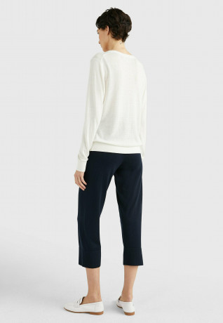 Tommy Hilfiger FLAG V-NECK  Jumper weathered white ФЛАГ V-ОБРАЗНЫЙ ВЫРЕЗ джемперы выветрившийся белый