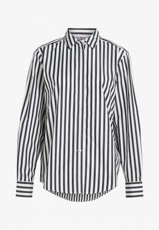 Tommy Hilfiger BANKER STP RELAXED Button-down blouse optic white/ desert sky stp BANKER STP RELAXED Блузка на пуговицах оптический белый/ пустынное небо stp