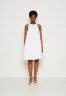 Tommy Hilfiger POPLIN KNEE DRESS Day dress optic white ПЛАТЬЕ ИЗ ПОПЛИНА Повседневное платье оптический белый