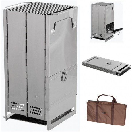 FoxOutdoor FoxOutdoor Feuerstelle 33691D Raketenofen gross silber  FoxOutdoor костровая яма 33691D ракетная печь большая серебристая