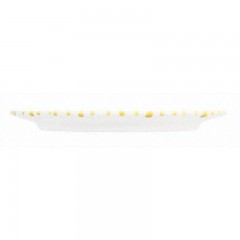 Gmundner Keramik Gmundner Keramik Gelbgeflammt Platte oval mit Fahne Gourmet 21x14x2,1 cm Gmundner керамическая желтая пламенная овальная тарелка с флажком для гурманов 21x14x2,1 см