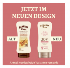 Hawaiian Tropic Glowing Protection Lotion LSF 30+, Солнцезащитный Лосьон для сияния кожи SPF 30+, с маслом ши и витамином Е, водостойкая формула, тропический аромат, 180мл