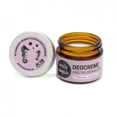 Hello Simple Deocreme Save the Oceans Palmarosa-Lavendel 50g Крем-дезодорант Save the Oceans Лаванда пальмароза 50г