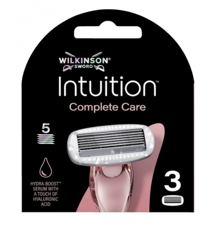 Wilkinson Sword Intuition Complete Care Rasierklingen 3st, Лезвия для женской бритвы Intuition, 3шт