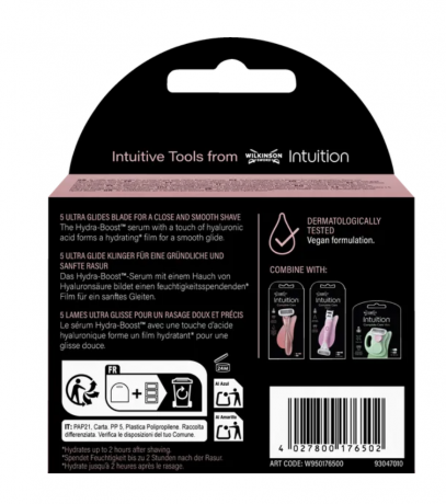 Wilkinson Sword Intuition Complete Care Rasierklingen 3st, Лезвия для женской бритвы Intuition, 3шт