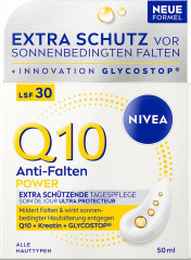NIVEA Q10 Anti-Falten Power Extra schutzende Tagespflege, 50 ml, Нивеа дневной крем SPF 30 гиалуроновая кислота, витамин E, коэнзим Q10 против морщин 50 мл