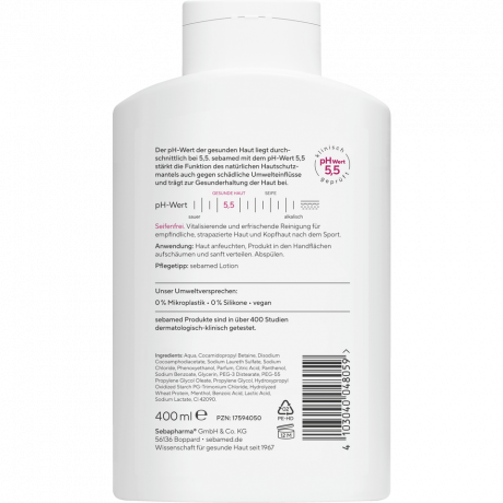 SEBAMED Sportdusche, 400 ml, Себамед Гель для душа спорт, освежающий, для чувствительной кожи, 400 мл