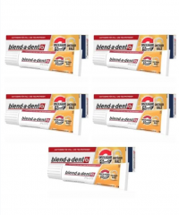 Blend-a-dent Plus 40g x 5st, Крем для фиксации зубных протезов (Германия), длительная и прочная фиксация, нейтральный вкус, для полных и частичных протезов мощность , 40 г x 5 штук 