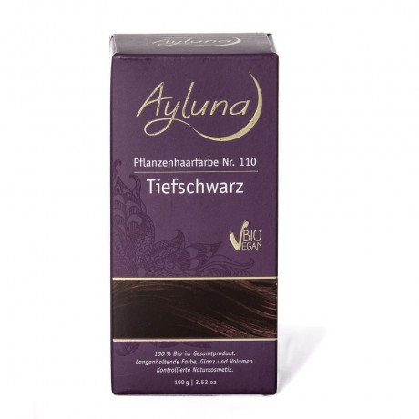 Ayluna Naturkosmetik Haarfarbe Nr.110 Tiefschwarz  Краска для волос #110 Глубокий черный