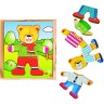 Woodyland Holzspielzeug Dress up Bar Teddy \/ Legespiel Деревянная игрушка Dress up Bar Teddy/пазл