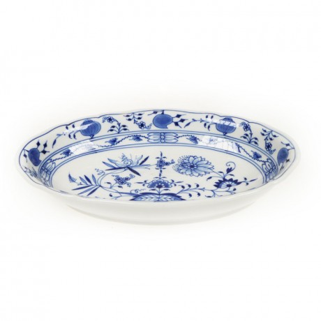 Meissen Meissen Zwiebelmuster kobaltblau - weisser Rand Beilagenschale oval 25 cm Мейсен луковый узор кобальтово-синий - белый край Гарнир овальный 25 см
