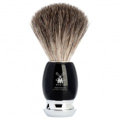 Muhle VIVO Rasierpinsel reines Dachshaar Griff Schwarz Помазок для бритья VIVO из чистой шерсти барсука Черная ручка