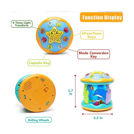 Vetaka Projektor mit Licht und Musik Meerestiere fur Kinder Проектор со световыми и музыкальными морскими существами для детей