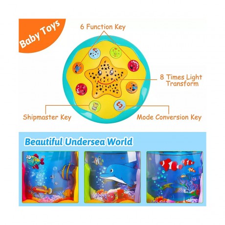 Vetaka Projektor mit Licht und Musik Meerestiere fur Kinder Проектор со световыми и музыкальными морскими существами для детей