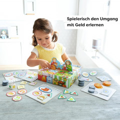 Haba HABA 302781 Meine ersten, HABA Настольная игра За покупками (Германия) 302781, дерево, учим счёт, деньги и внимание, для малышей от 2 лет