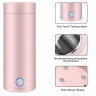 Yoyaxi Yoyaxi Reise-Wasserkocher Tragbarer Wasserkocher, Reisen, 400-ml-Thermobecher-Heisswasser-Tee-Kaffee-Heizgerat Rosa Дорожный чайник Yoyaxi, портативный чайник для путешествий, 400 мл, термокружка, нагреватель для горячей воды, чая, кофе