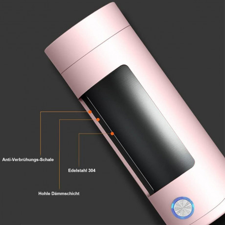 Yoyaxi Yoyaxi Reise-Wasserkocher Tragbarer Wasserkocher, Reisen, 400-ml-Thermobecher-Heisswasser-Tee-Kaffee-Heizgerat Rosa Дорожный чайник Yoyaxi, портативный чайник для путешествий, 400 мл, термокружка, нагреватель для горячей воды, чая, кофе