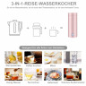 Yoyaxi Yoyaxi Reise-Wasserkocher Tragbarer Wasserkocher, Reisen, 400-ml-Thermobecher-Heisswasser-Tee-Kaffee-Heizgerat Rosa Дорожный чайник Yoyaxi, портативный чайник для путешествий, 400 мл, термокружка, нагреватель для горячей воды, чая, кофе