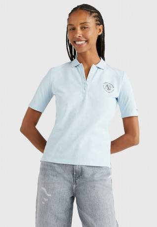 Tommy Hilfiger NYC LOGO REGULAR FIT Polo shirt breezy blue heather NYC LOGO REGULAR FIT Рубашка поло свежий голубой вереск