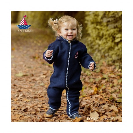 Hansekind Wollwalkanzug mit weich gefutterter Kapuze Шерстяной костюм с капюшоном на мягкой подкладке