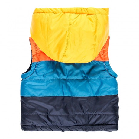 boboli Steppweste mit Kapuze Colorblock стеганый жилет с капюшоном и цветными блоками