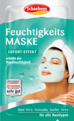 Schaebens Feuchtigkeits Maske 2 x 5 ml, Увлажняющая маска для сухой кожи с огурцом и мочевиной, 2 × 5 мл