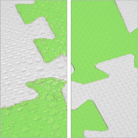 relaxdays 36 x Puzzlematte Sterne weiss-grun 36 x коврик-пазл звезды бело-зеленый