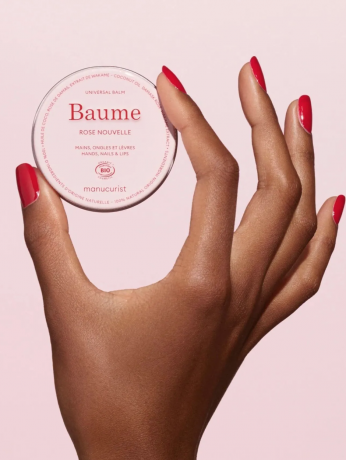 Manucurist Rose Balm & Cream Duo, Набор: крем для рук + бальзам для губ, увлажнение и питание, роза, Франция