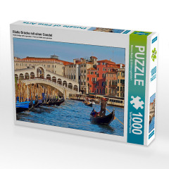 CALVENDO Puzzle CALVENDO Puzzle Rialto Brucke mit einer Gondel Пазл CALVENDO Puzzle Мост Риальто с гондолой
