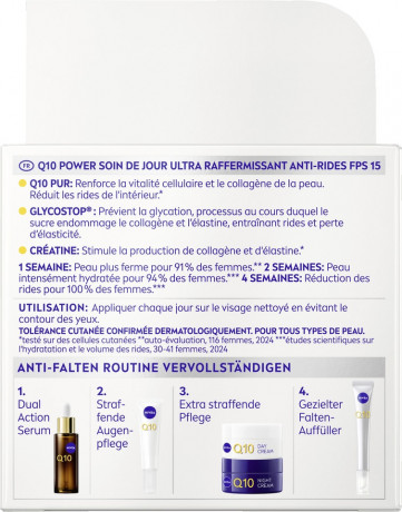 NIVEA Q10 Anti-Falten Power Extra Straffende Tagespflege, 50 ml, Нивеа дневной крем гиалуроновая кислота, витамин E, коэнзим Q10 против морщин 50 мл