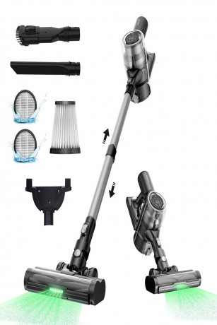 meeteu meeteu Akku-Stielstaubsauger Staubsauger kabellos 33KPa, 450,00 W, Akkustaubsauger, mit Vertect Licht und Anti-Tangle-Rollenburste Беспроводной пылесос Meeteu, беспроводной пылесос 33 кПа, 450,00 Вт, беспроводной пылесос, с подсветкой Vertect и ро