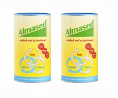 Almased Vitalkost Mandel-Vanille Pulver 500g x 2stk, Коктейль для похудения  Миндаль-Ваниль, протеиновый напиток для снижения веса, заменитель питания, белковая смесь 2 шт х 500 г