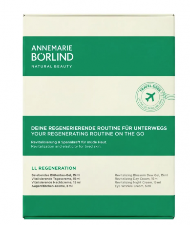 ANNEMARIE BORLIND LL REGENERATION REISE SET, Набор для регенерации кожи (Германия), дорожный формат, с пантенолом, аллантоином, витамином и растительными экстрактами