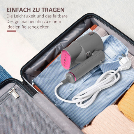 HOMCOM HOMCOM Dampfbugelstation Dampfglatter, max. Dampfmenge 20g,min Паровая гладильная станция HOMCOM, паровая разглаживающая машина, максимальное количество пара 20 г, мин.