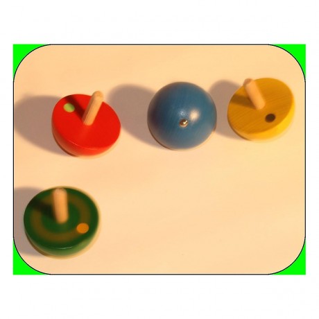 Holzspielzeug Halbkugelkreisel Rot Деревянная игрушка полусферический волчок красный