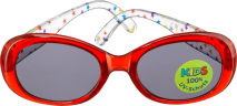 SUNDANCE Sonnenbrille fur Kinder Солнцезащитные очки для детей Front rot, Bugel transparent mit bunten Sternchen, 1 шт.