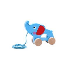 Tooky Toy Holzziehspielzeug Elefant Nachziehspielzeug Деревянная игрушка-слон
