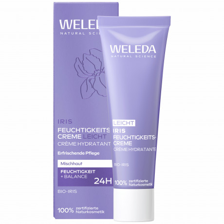 WELEDA Iris Feuchtigkeitscreme Bio-Iris, 30 ml, Лёгкий увлажняющий крем Iris с органическим ирисом для нормальной и комбинированной кожи, 30 мл