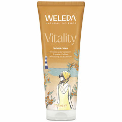 Weleda SANDDORN Vitality Vitalisierungsdusche Sanddorn, 200 ml, Облепиховый крем-гель для душа Vitality с грейпфрутом и мандарином, 200 мл