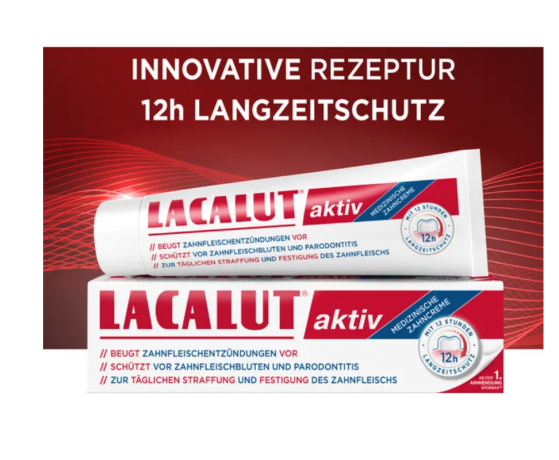 LACALUT aktiv medizinische Zahncreme Зубная паста, против кровоточивости дёсен,  100 мл