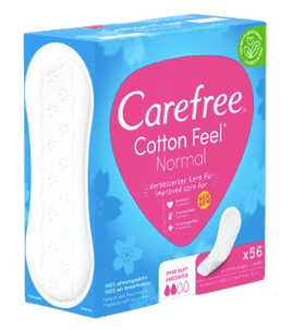 Carefree Slipeinlage Cotton Feel Normal 56 St, Прокладки ежедневные Cotton Normal 56 шт, 5 упаковок (280 шт)