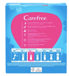 Carefree Slipeinlage Cotton Feel Normal 56 St, Прокладки ежедневные Cotton Normal 56 шт, 5 упаковок (280 шт)